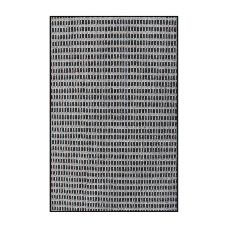 Tapis noir/gris à motifs Tisbury, Rectangle 6 pi x 9 pi