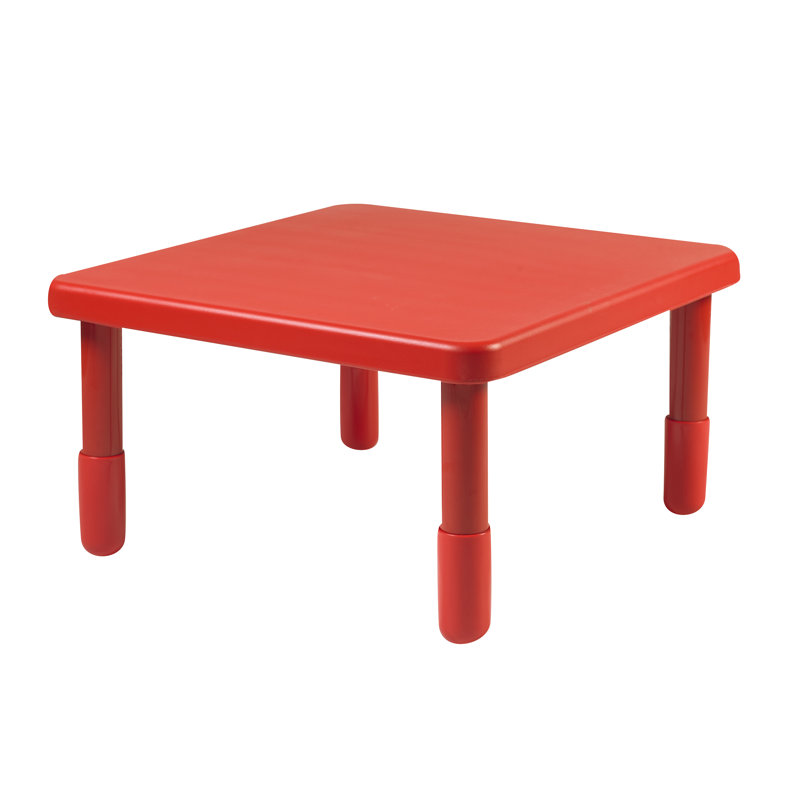 Table carrée, Rouge pomme d'amour, 16 po