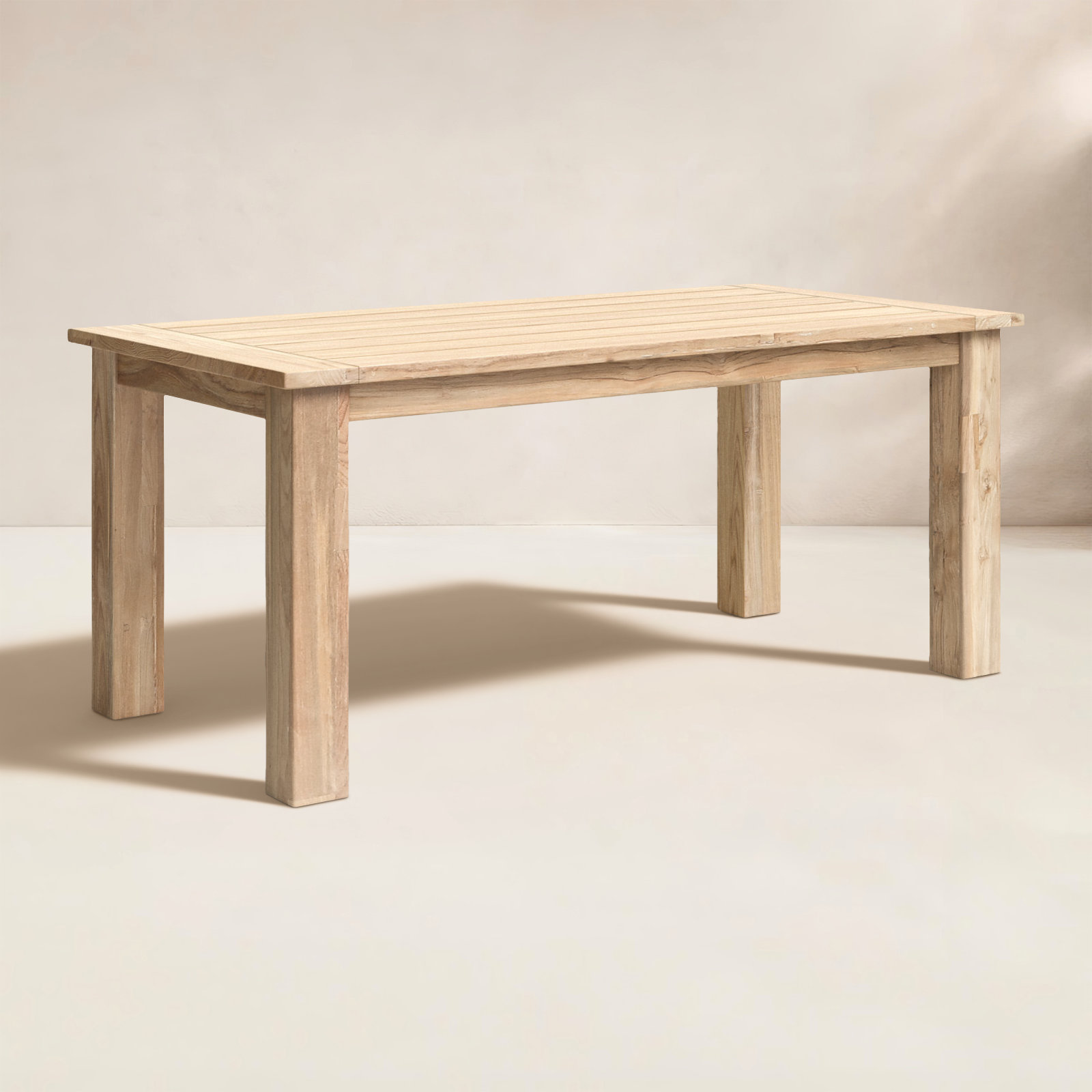Bedwell Teak Patio Dining Table, 35.4" W x 70.9" L x 30.3" H
