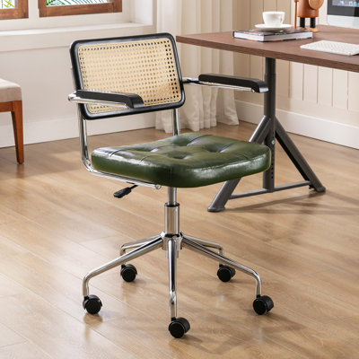Chaise de bureau pivotante en similicuir Ayris