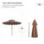 Parasol de terrasse de 9 pi avec bouton poussoir inclinable et manivelle Outsunny-130995417