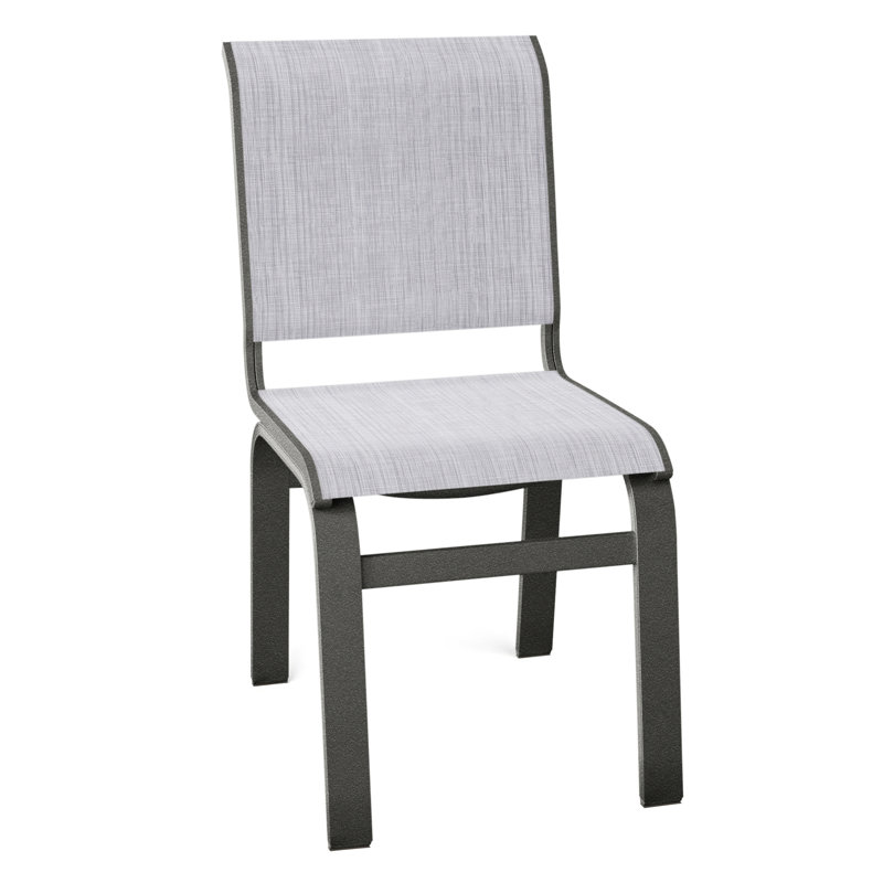 Chaise d'appoint de salle à manger Hiraku, Graphite texturé, Bijou