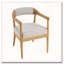 Ensemble de chaises de salle à manger avec accoudoirs avec cadre en bois