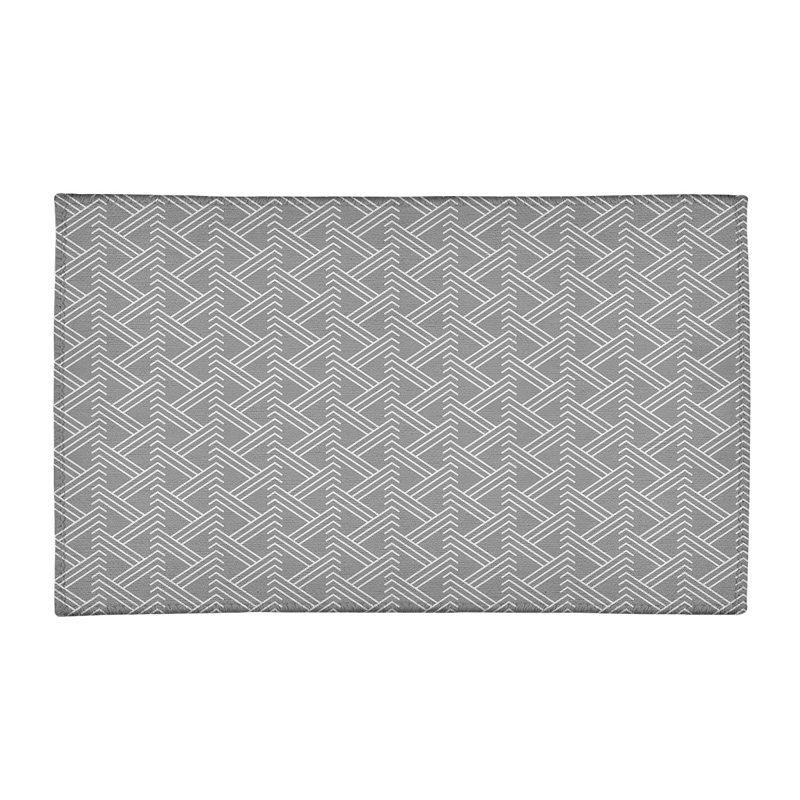 Tapis gris/blanc zig zag, Rectangle 5 pi x 7 pi