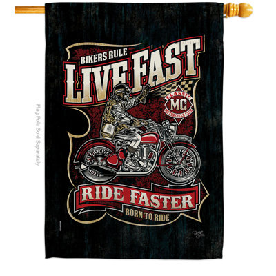 Double Sided 40'' H x 28'' W Polyester House Flag