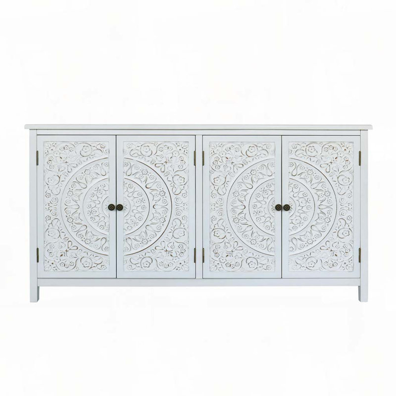 Armoire de rangement décorative avec 4 portes