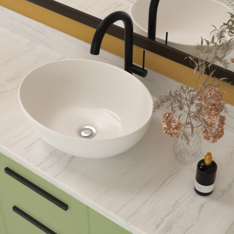 Glossy White Rectangular Ceramic Bathroom Sink
