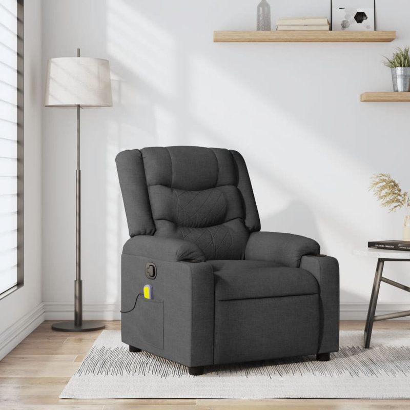 Fauteuil inclinable Vidaxl, Noir, Fabric