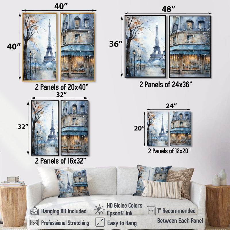 Art urbain sur toile gris, rue urbaine parisienne IV - Cityscapes Paris, H 40 po x l 40 po, Impression encadrée flottante