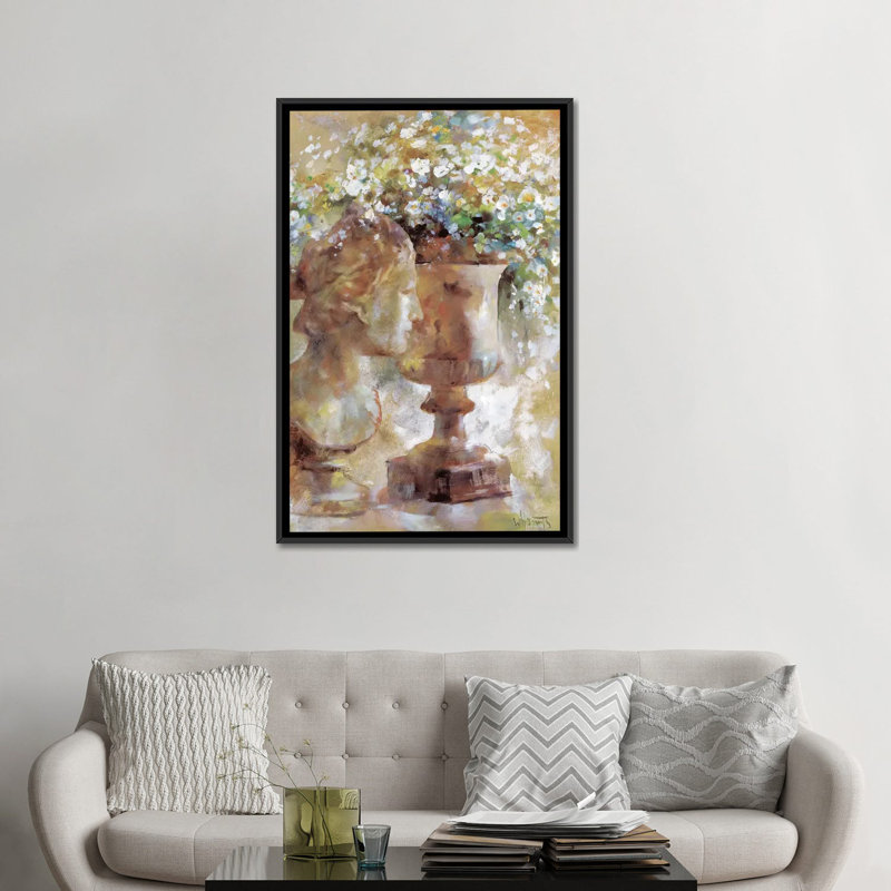 «Romantic Sculpture», reproduction sur toile, H 26 po x l 18 po x P 1,5 po, Toile encadrée noire, Pas de tapis