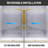 Madam Series 76 In. X 50-54 In. Frameless Sliding Shower Door In Brushed Gold With 3/8" (10Mm) Tempered Clear Glass-120203557