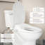Siège de bidet non électronique 2-Series pour sièges allongés en blanc