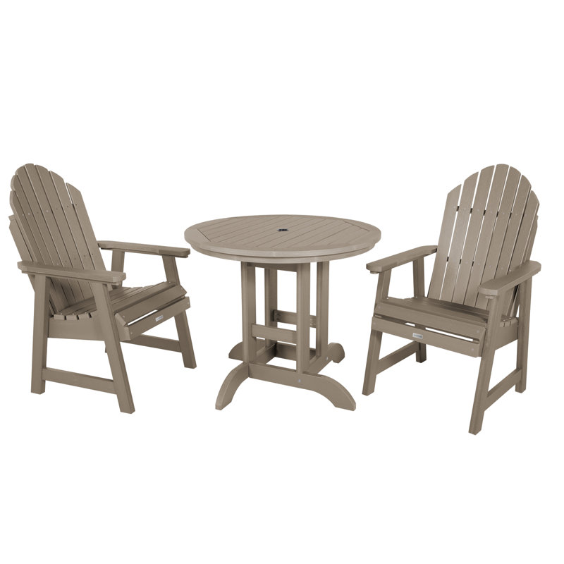 Lynn 2-Person 36" Round Dining-Height Bistro Set, Woodland Brown