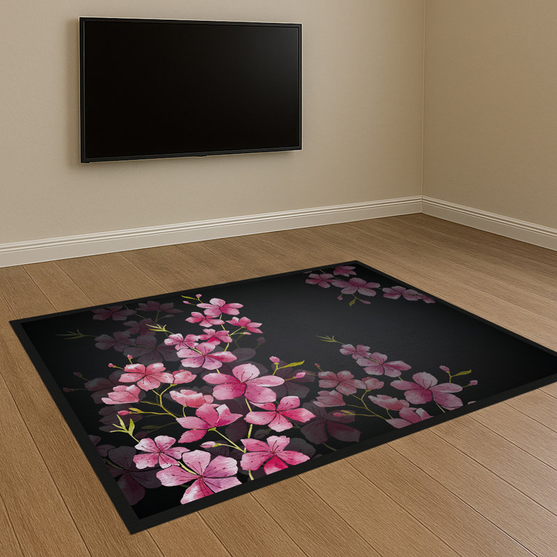 Floral Area Rug, Runner 70 x 140 cm