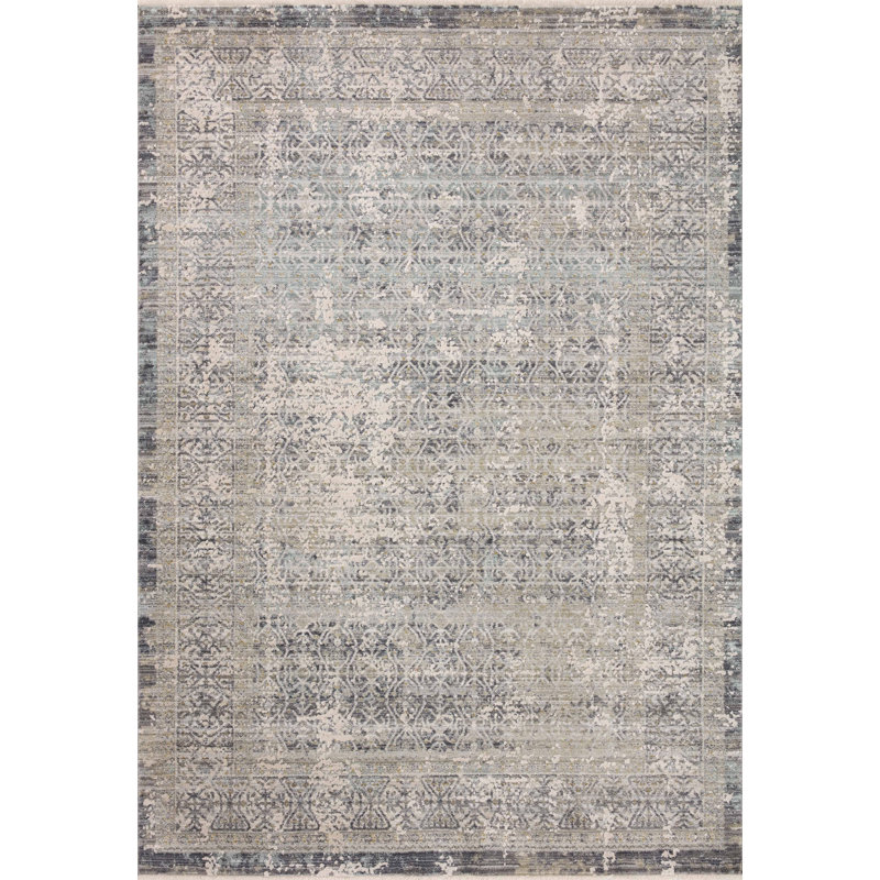 Tapis ciel / pierre Amber Lewis x Loloi Alie, Rectangle 9 pi 6 po x 13 pi 1 po