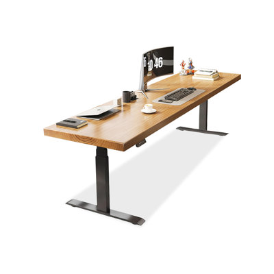 Brown Rectangular Solid Wood desk