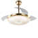 42" 3 - Blade Dimmable Ceiling Fan with LED Lights and Remote, Retractable Ceiling Fan