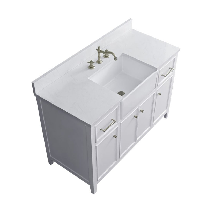 Meuble-lavabo simple 48 po Aisa, Blanc