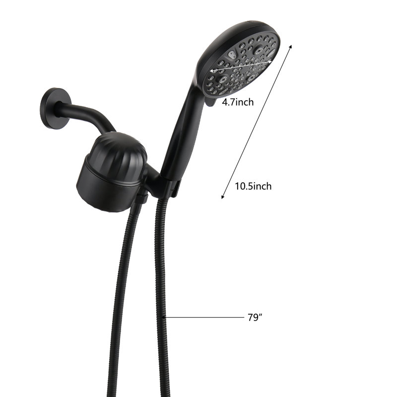 Rain Handheld Shower Head 2.0 GPM GPM, Matte Black