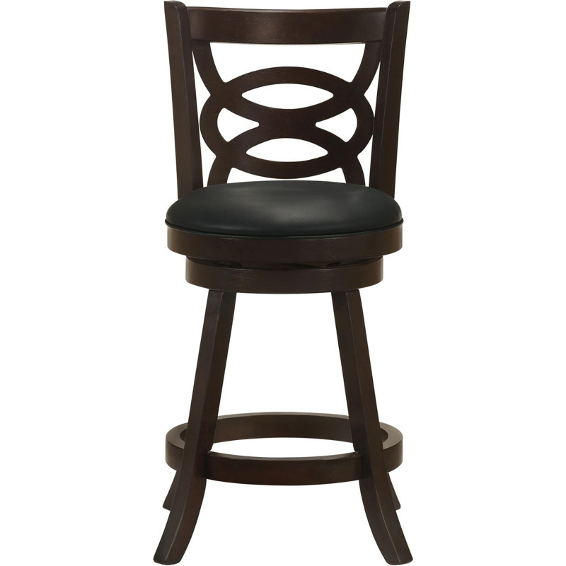 2 tabourets de comptoir - Design pivotant, noir, coloré, pour la cuisine et la salle à manger en cappuccino et chaises hautes, choix de sièges relaxants, style moderne, tissu