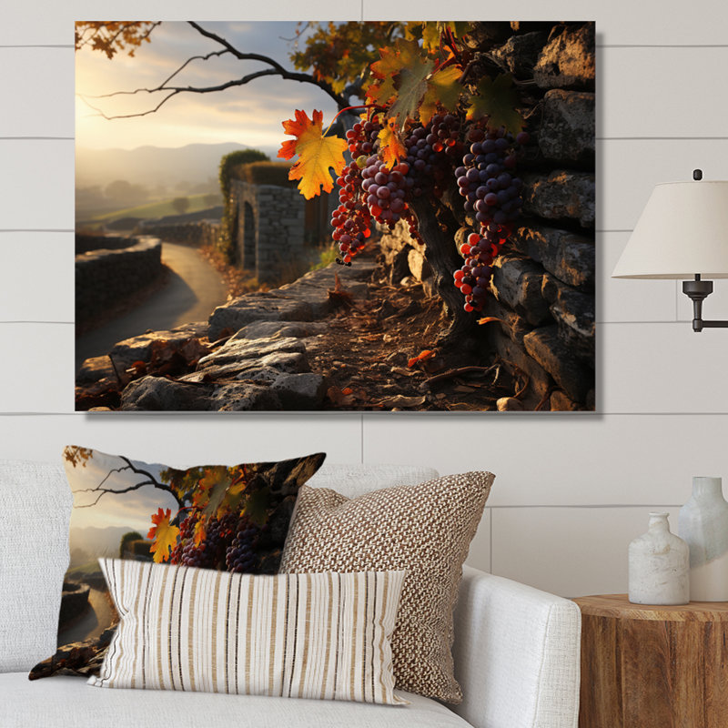 Vineyard Whispering Oaks sur impression sur toile, Toile tendue, H 24 po x l 32 po x P 1 po