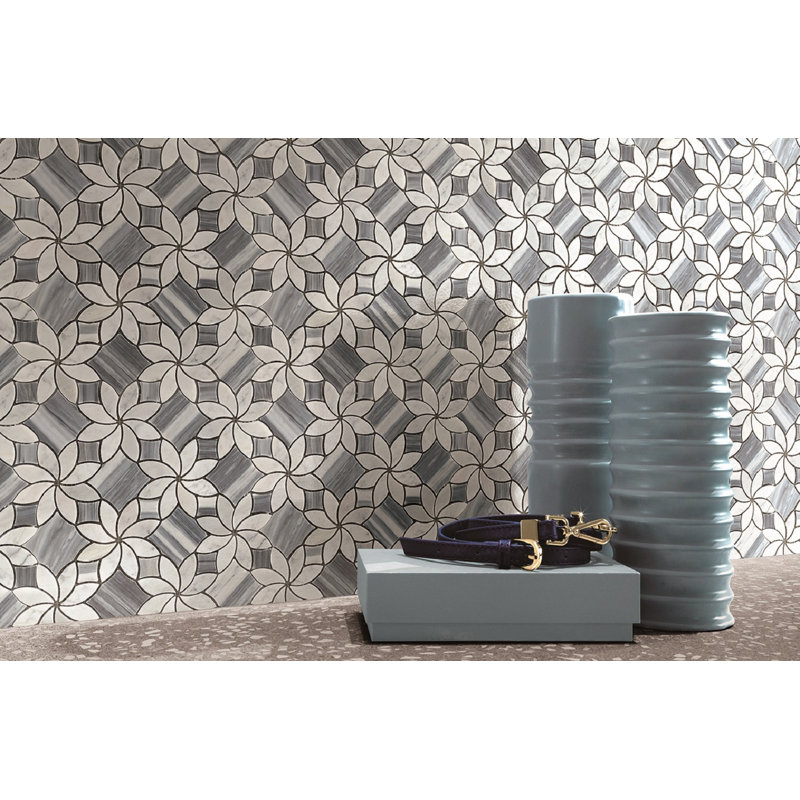 Water Jet Random Sized Marble Novelty Mosaic Wall & Floor Tile