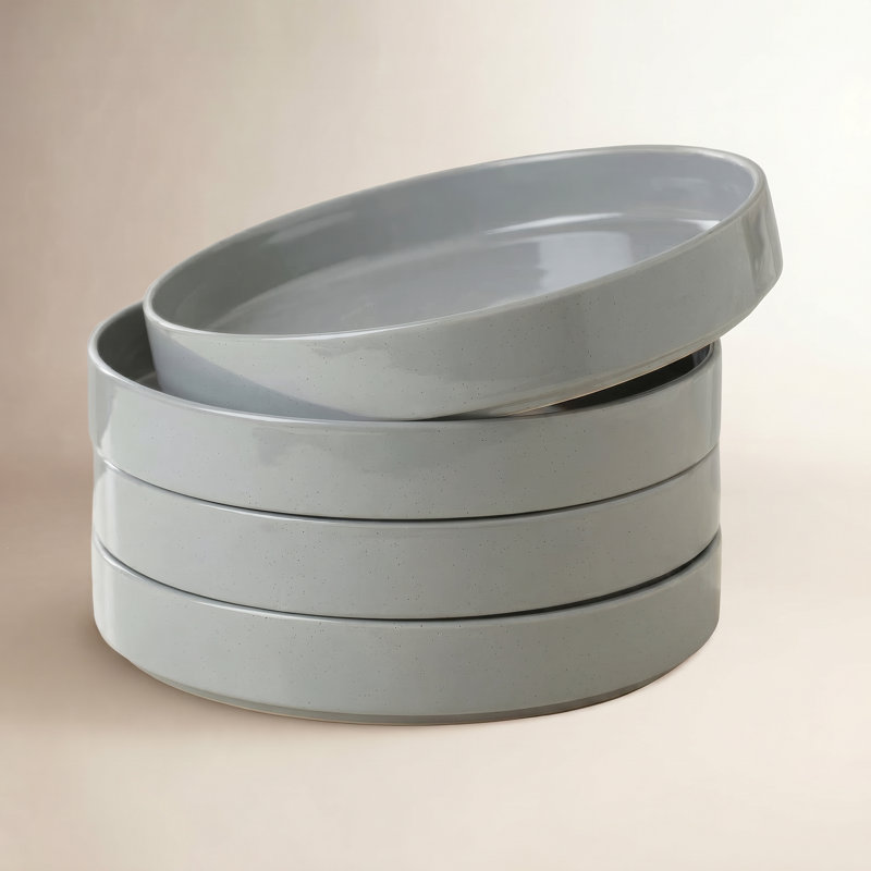 Ensemble de 4 grandes assiettes à pâtes 8,75 "Esther Joss & Main, Gris foncé