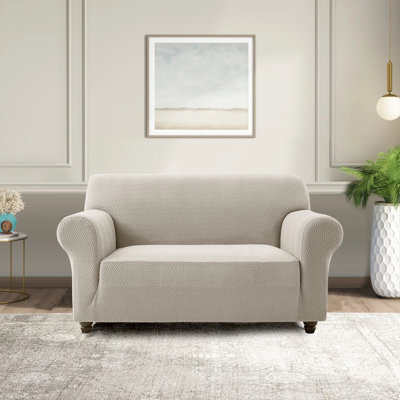 Spandex Stretch Sofa Cover - Jacquard Pattern Sofa Slipcover & Furniture Protector