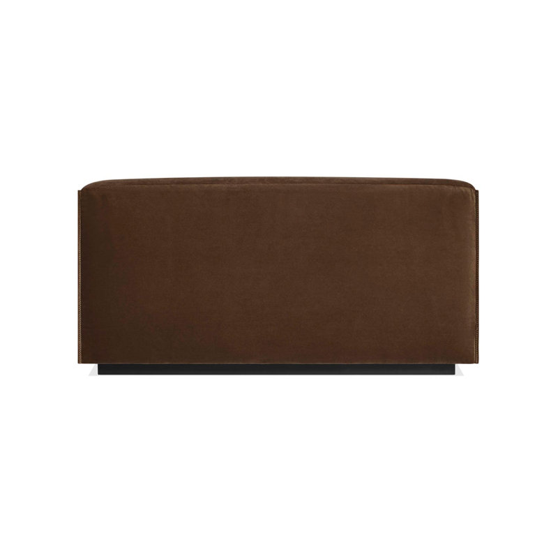 Cleon Sofa, Coffee Velvet Polyester Blend