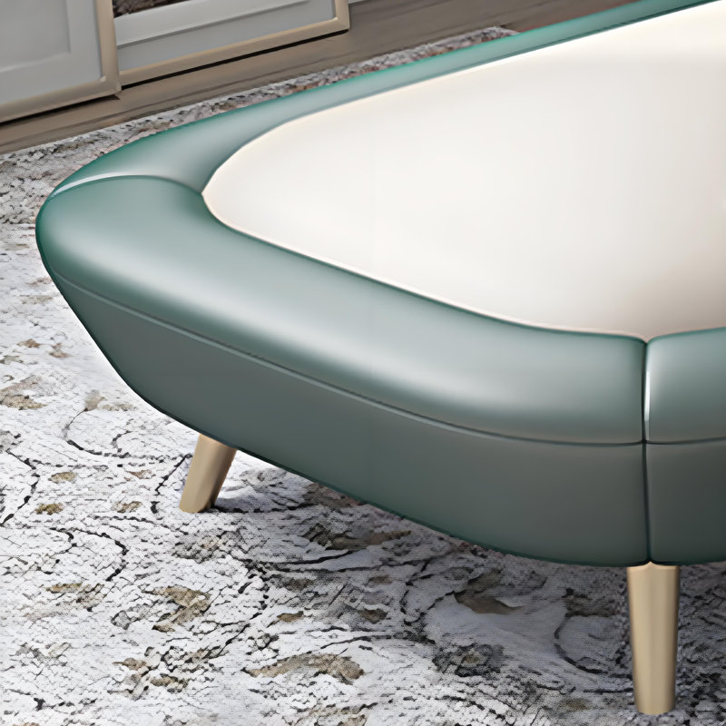 Chaise longue rembourrée Modern, Beige / vert foncé