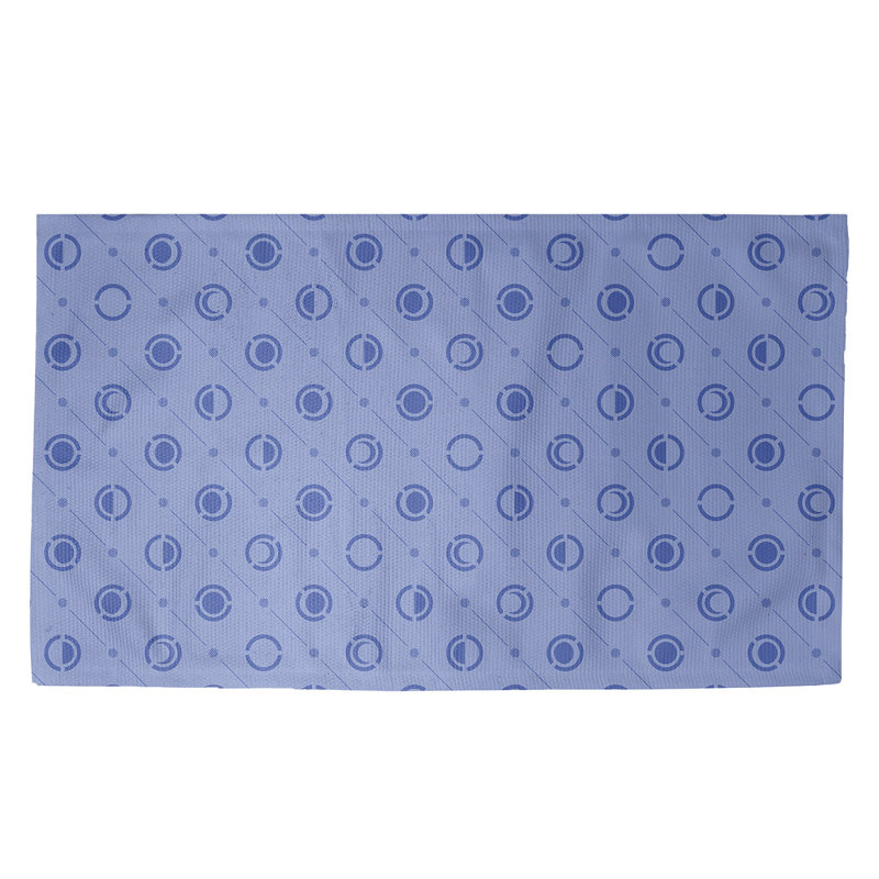 Tapis décoratif bleu foncé Moon phases, Rectangle 3 pi x 5 pi