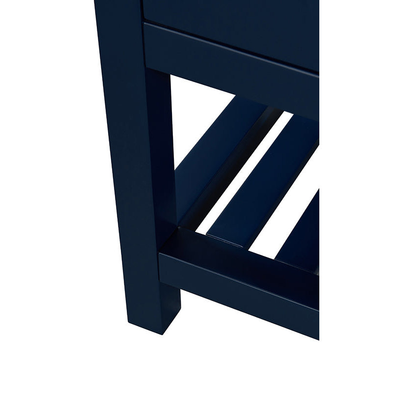 Elizabeth 48'' W Single Vanity, Heritage Blue/Brushed Gold, Carrara White Marble