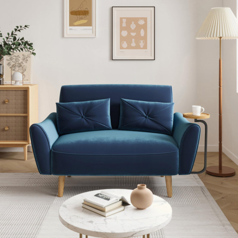 Canapé-causeuse, 47 po, Bleu