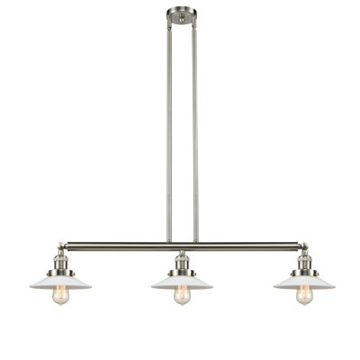 Luminaire suspendu linéaire à 3 lumières pour îlot de cuisine Miramontes