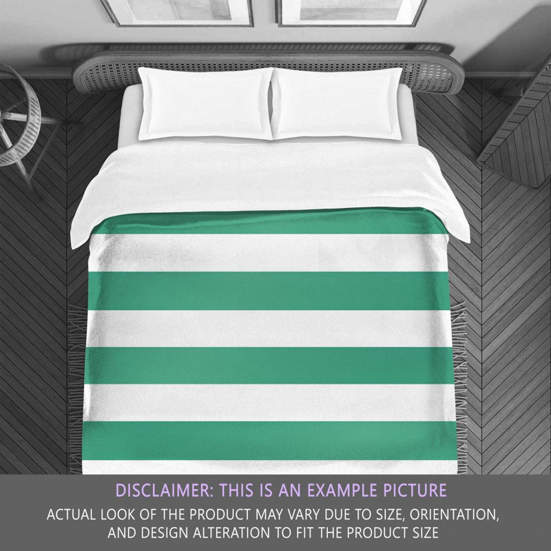 Striped Comforter, Green/White, King Comforter