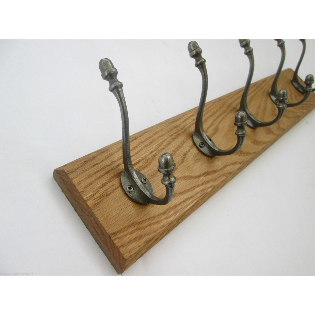 Solid Wood 2 - Hook Wall Mounted Coat Rack