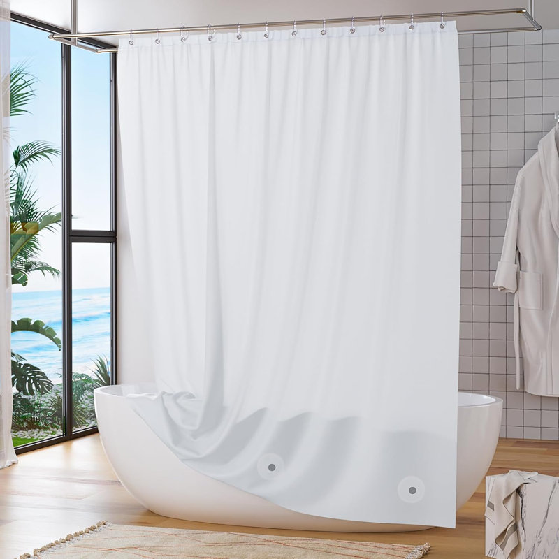 Doublure de rideau de douche imperméable en PEVA avec aimants et œillets antirouille pour la salle de bain, légère et lavable