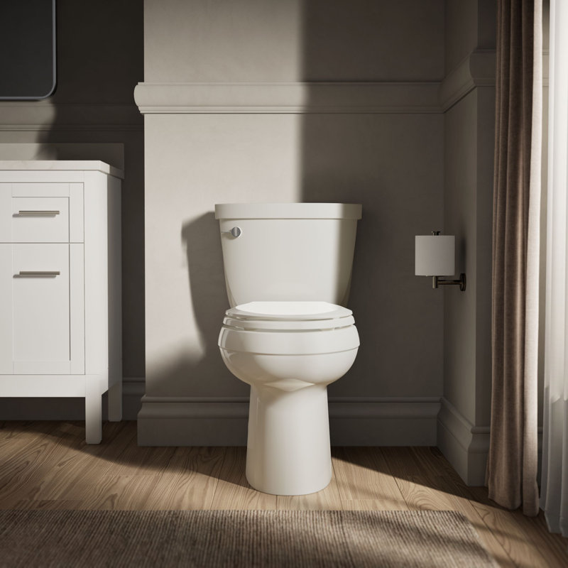 Cimarron Comfort Height Elongated Chair Height Toilet Bowl, Biscuit