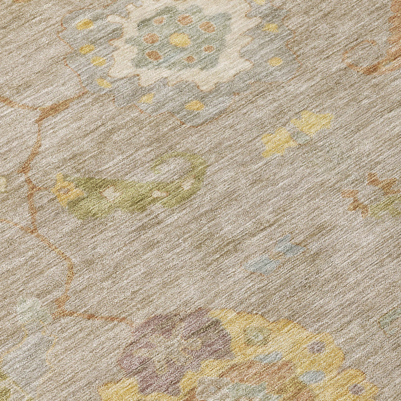 Machine Washable Indoor/Outdoor Kaczor ACN2229 Global Rug, Runner 2'3" x 7'6"