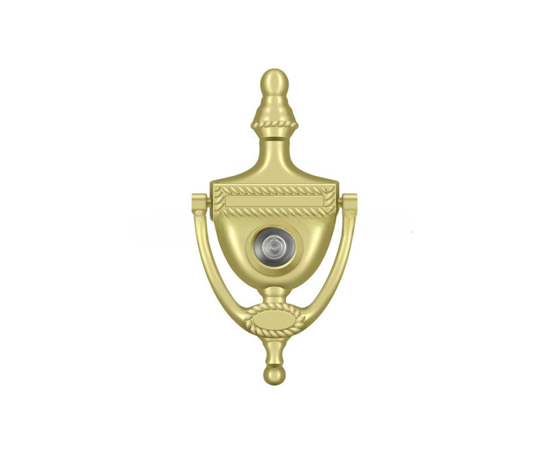 Victorian Brass Door Knocker, Polished Brass
