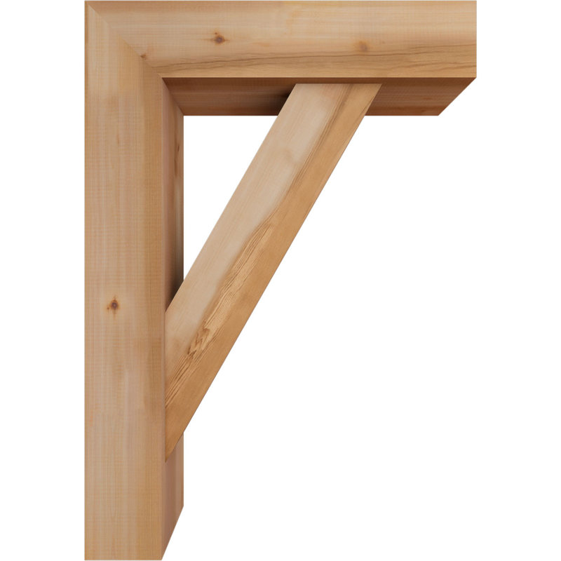 Support de bloc traditionnel avec entretoise décalée, 40 x 28, Cèdre rouge occidental de l 7 1/2 po (lisse)