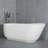 67" Solid Surface Soaking Bathtub With Overflow For Bathroom