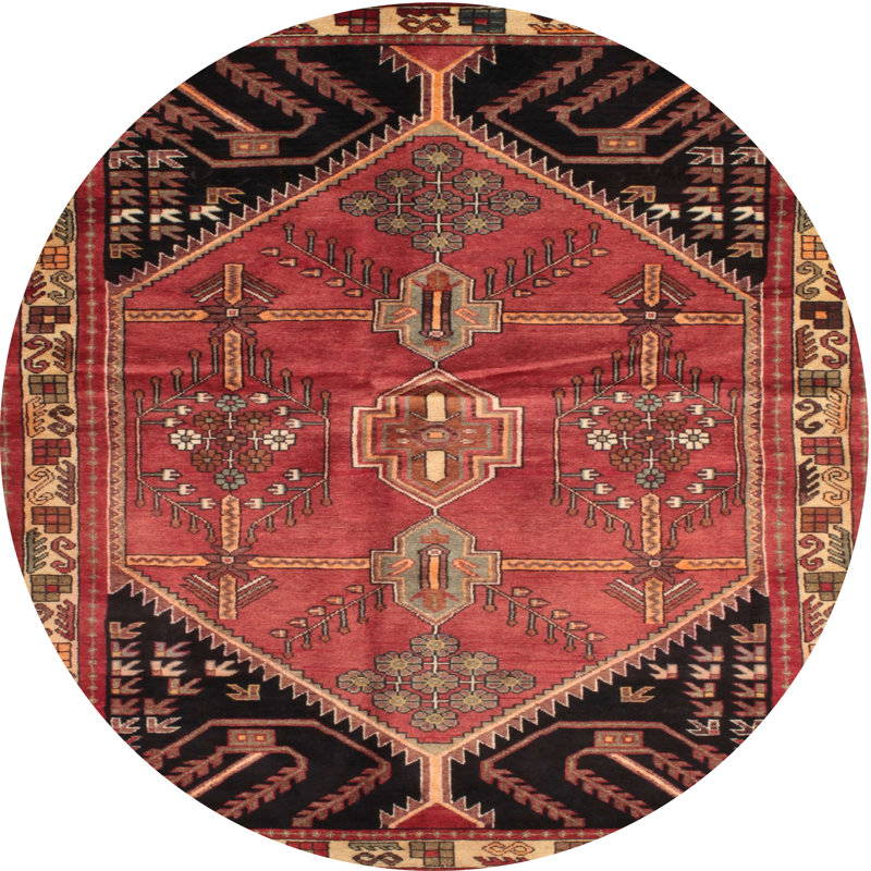 Tapis traditionnel 100% lavable à la machine 299, Rond 4 pi