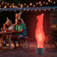 Fumée électrique rouge pour la fête