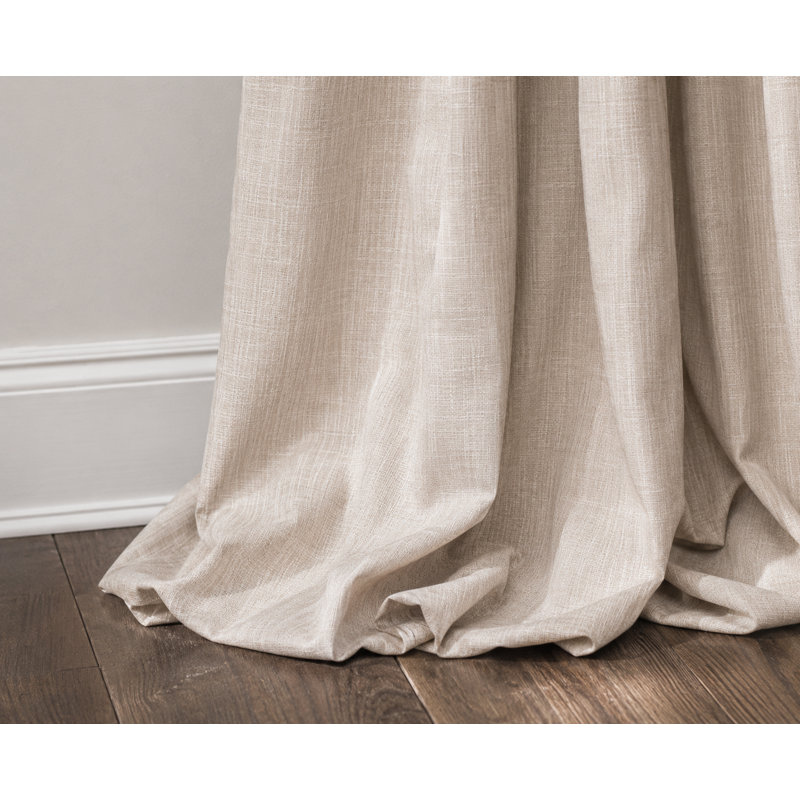 Rideau simple occultant et isolant avec passe-tringle Beldon, Beige, 54 po x 63 po