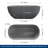 63'' x 31'' Concrete Freestanding Solid Surface Outdoor Soaking Stone Bathtub Terrazzo-102360844