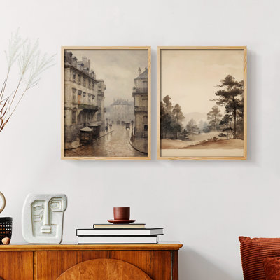 " Vintage Landscape LVIII " 2 - Pieces