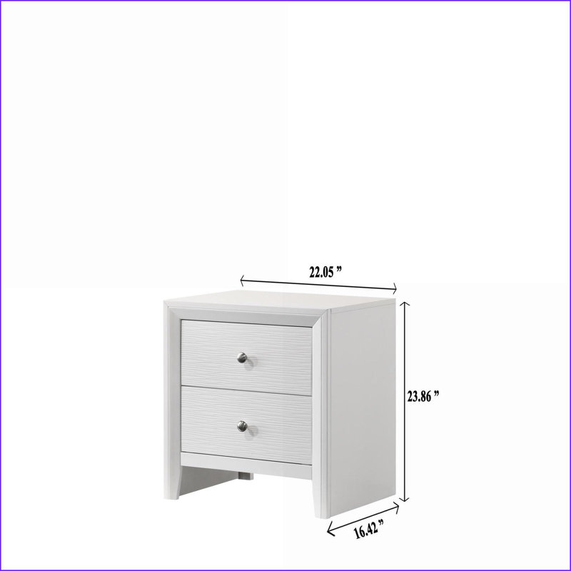 Table de bout avec rangement à 2 tiroirs Modern