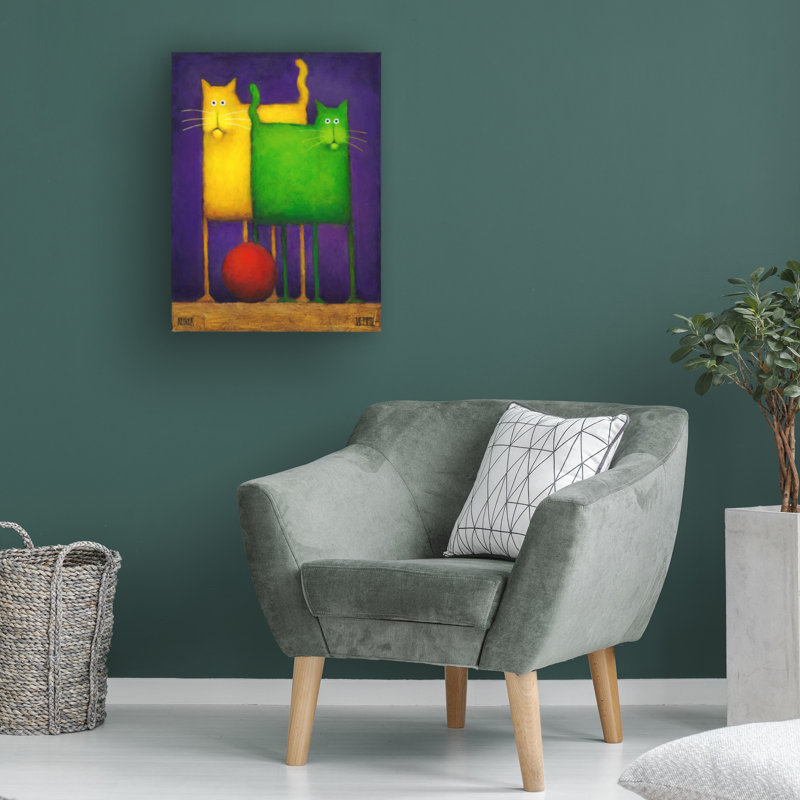 Art mural sur toile tendue - "Double Trouble I" de Daniel Patrick Kessler pour décoration de salon, de chambre à coucher ou de bureau - 14 x 19