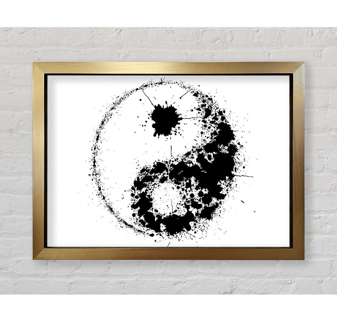 Yin Yang Splash - Einzelner Bilderrahmen Kunstdrucke